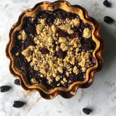 Blackberry crumble pie