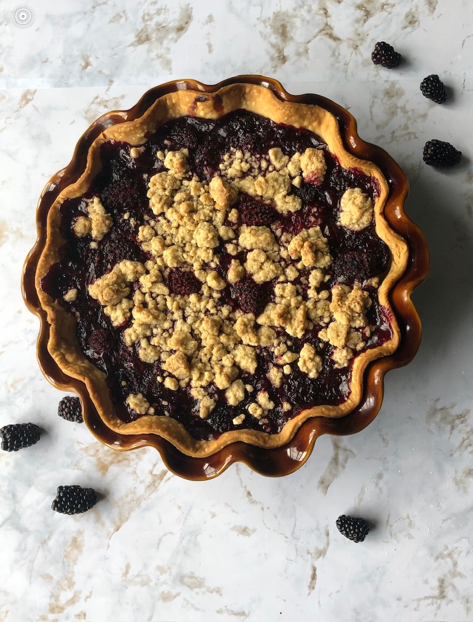 Blackberry Crumble Pie