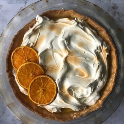 orange meringue tart